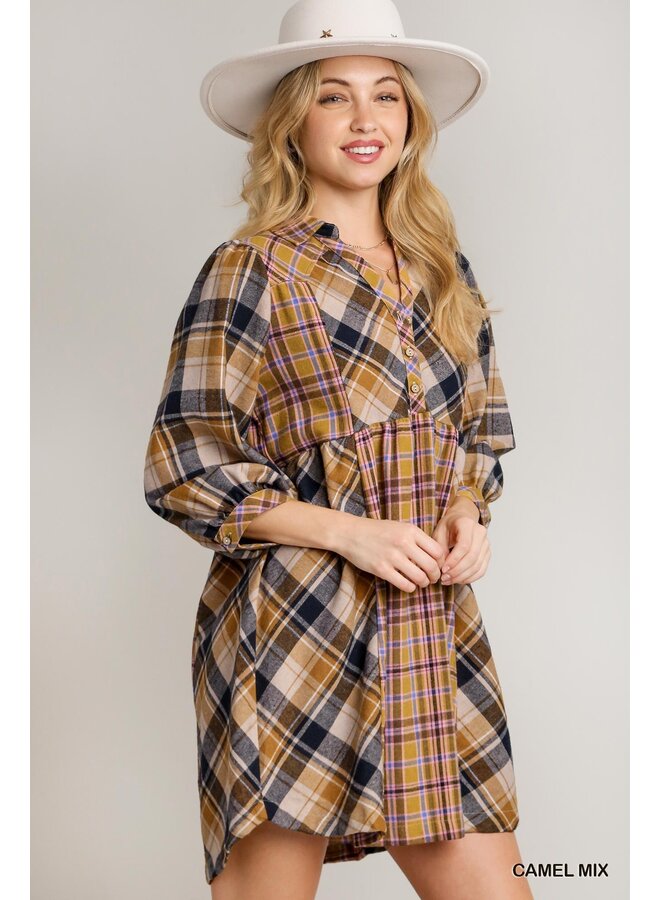 Flannel Mini Dress