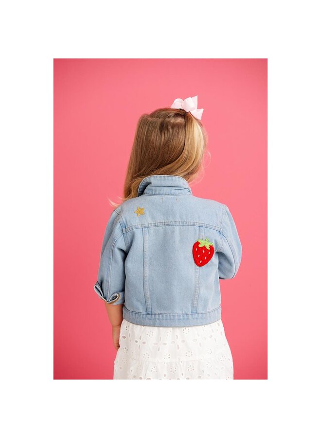 Girls Denim Patch Jacket