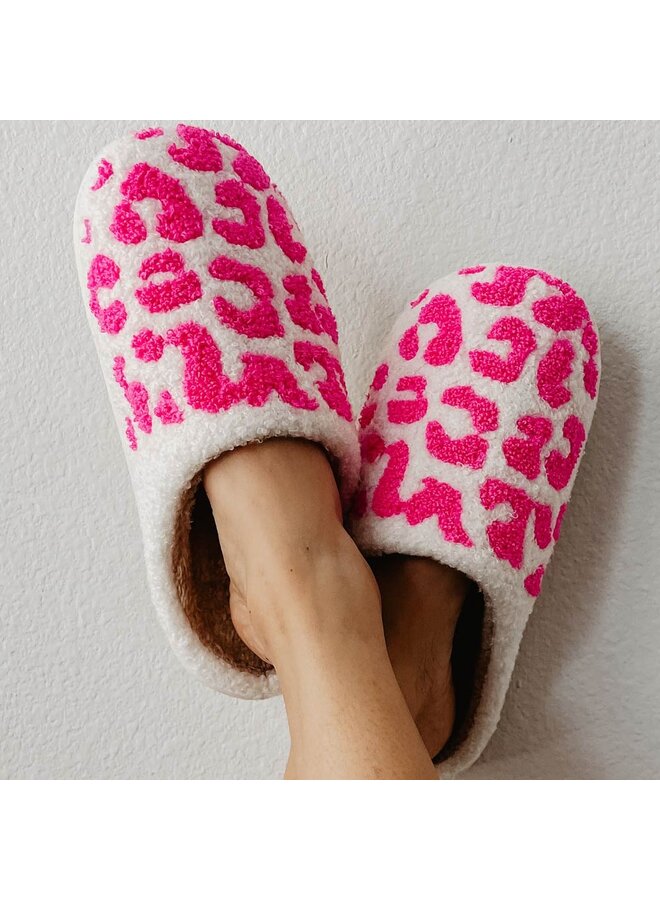 Pink Leopard Slippers