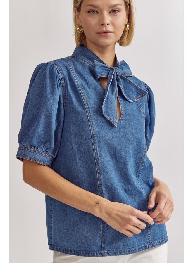2019 New Autumn Winter Women Shirt Solid Butterfly Collar Full Lantern  Sleeve Denim Top Fashion Casual Denim Blouse Shirt B9209 - AliExpress