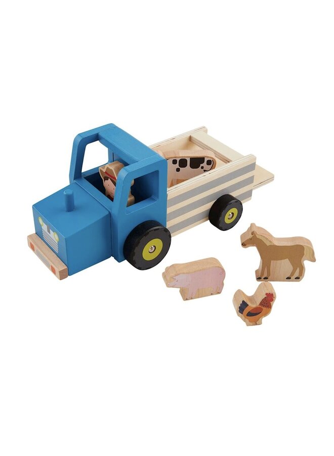 Wood Tractor Set