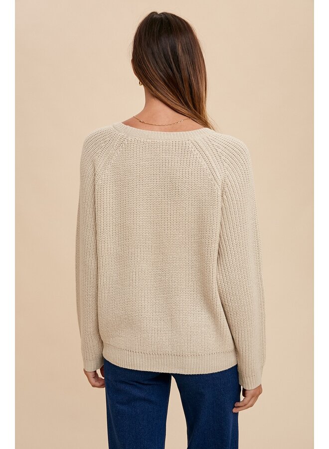 Hello Stitched Sweater