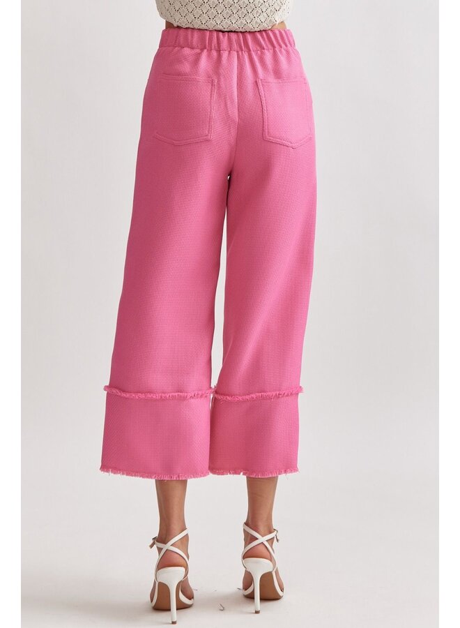 Pink Frayed Pants