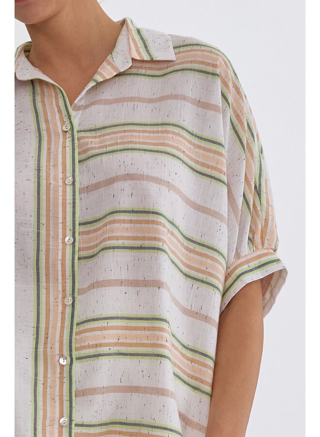 Striped Linen Mix Tunic