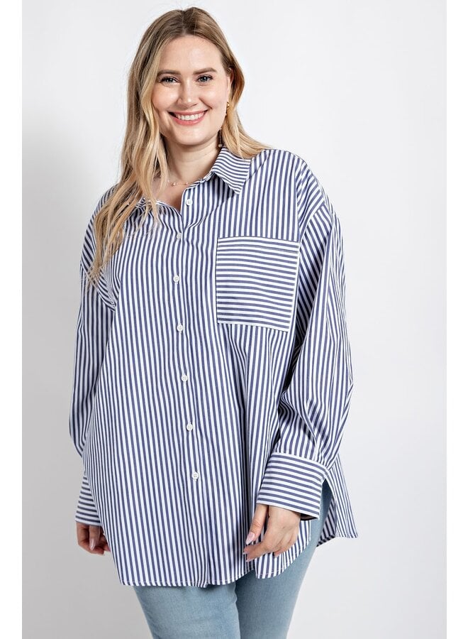 Striped Button-Up