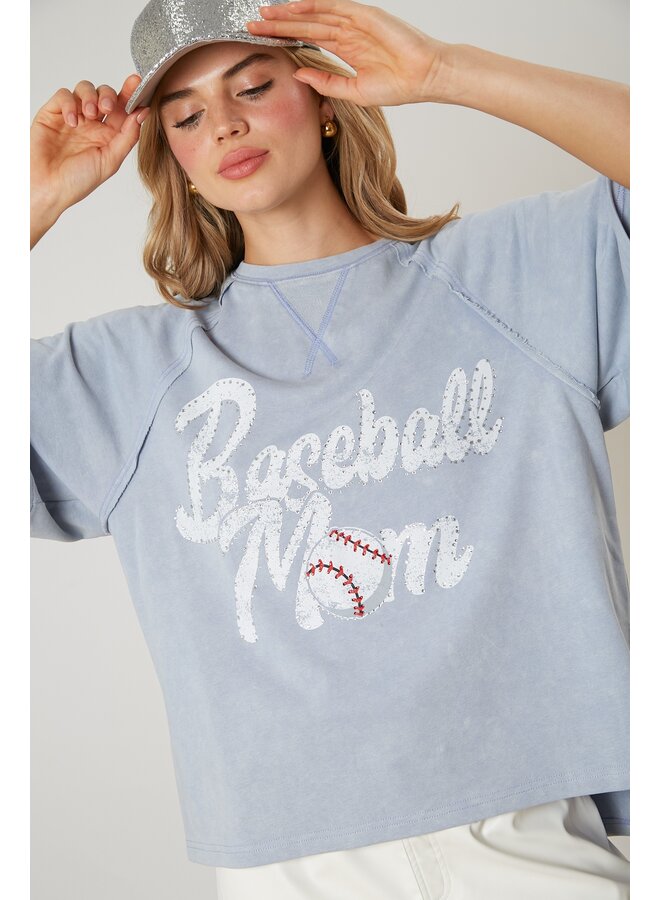Baseball Mom Oversized Tee