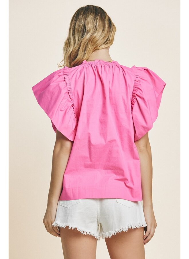 Solid Poplin Top