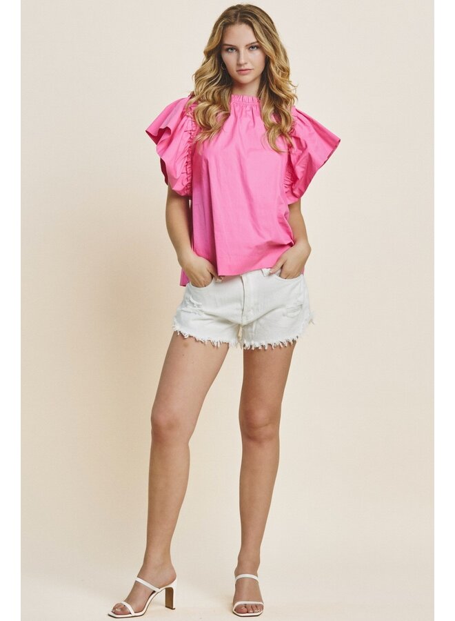 Solid Poplin Top