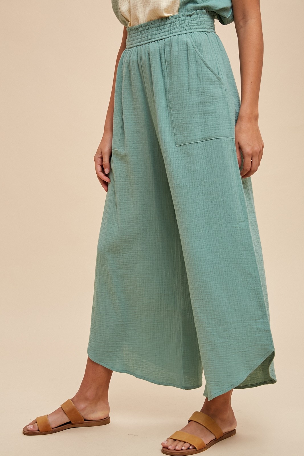 Sand Gauze Wide Pant