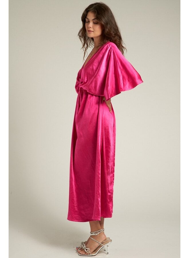 Hot Pink Ring Maxi Dress