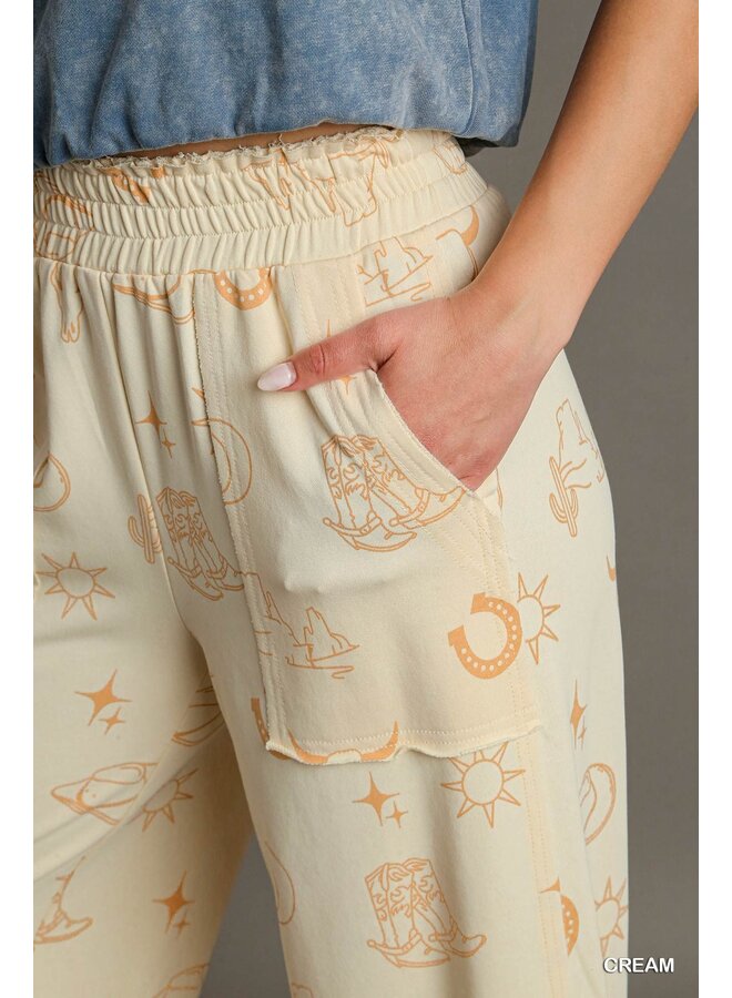 Western Graphic Pants