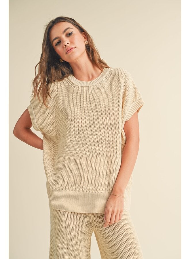 Round Neck Knit Lounge Top