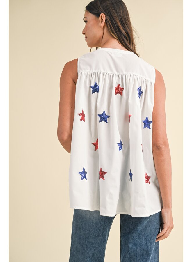 Sequin Star Patches Tee