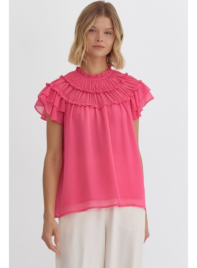 Ruffle Yoke Blouse