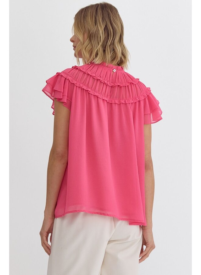 Ruffle Yoke Blouse