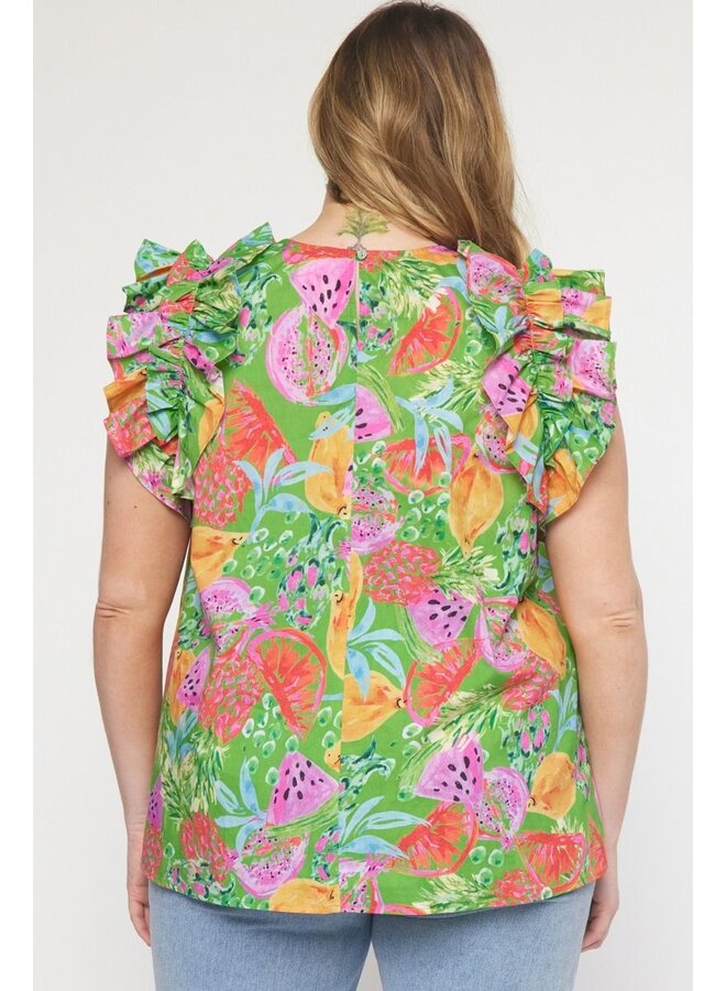 Fruit Floral Blouse