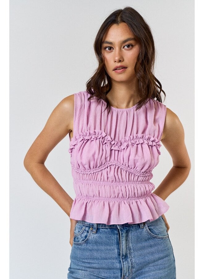 Bustier Smocked Top