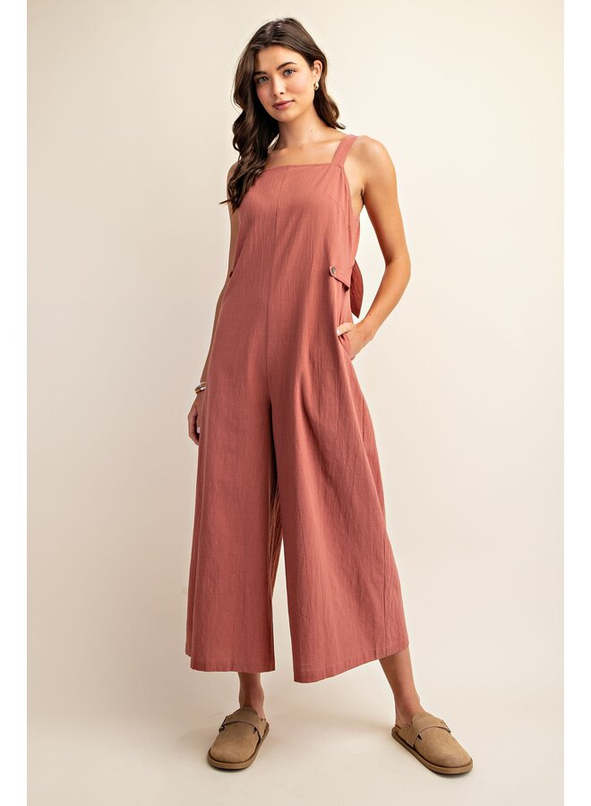 Tie-Back Wide Leg Jumpsuit