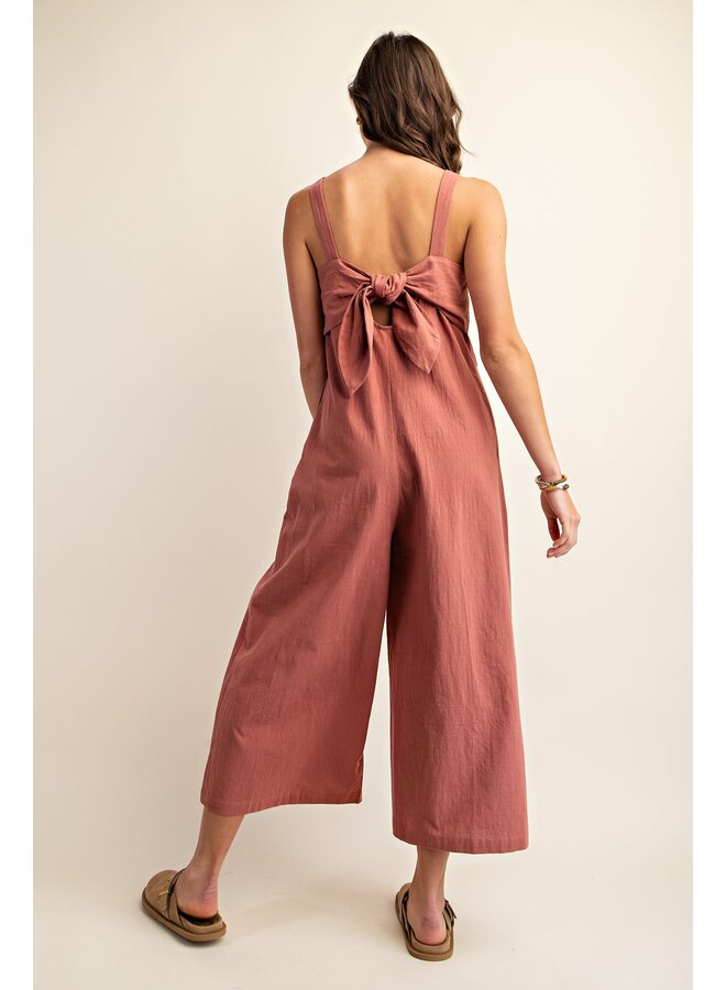 Tie-Back Wide Leg Jumpsuit