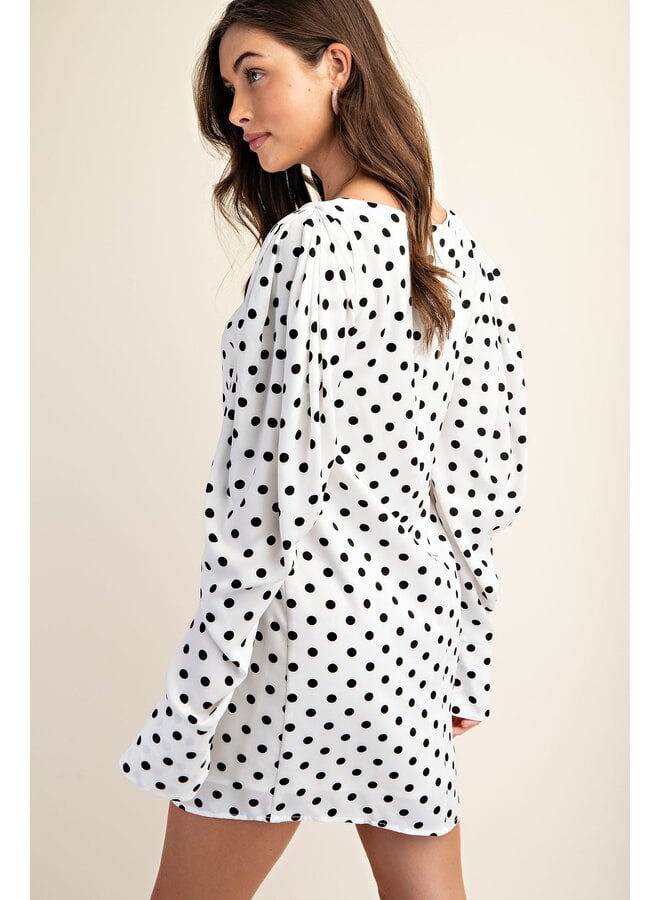 Long Sleeve Polka Dot Dress