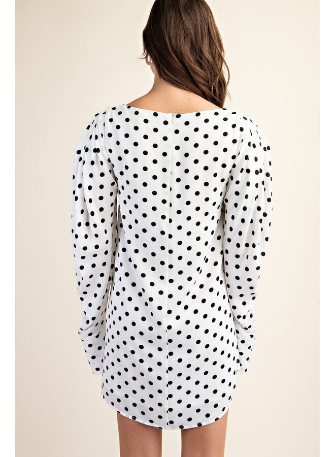 Long Sleeve Polka Dot Dress