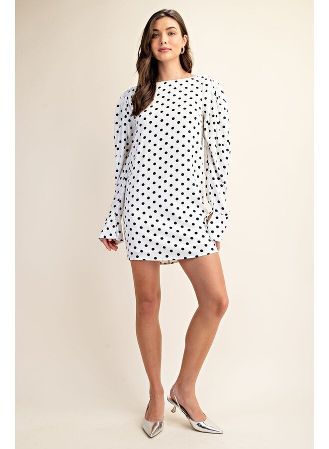 Long Sleeve Polka Dot Dress