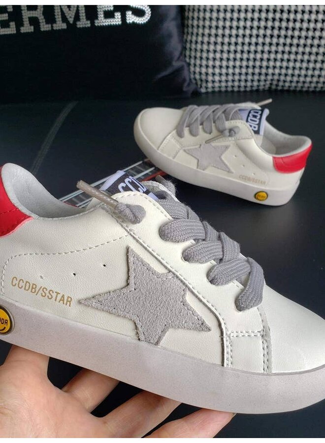 Red/Grey Star Toddler Sneaker