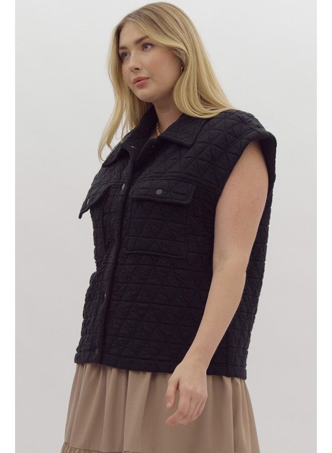 Plush Quilted Vest