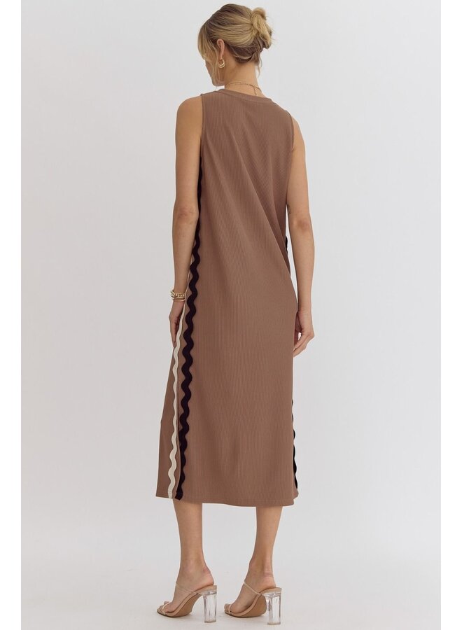 Side Rick Rack Midi Dress