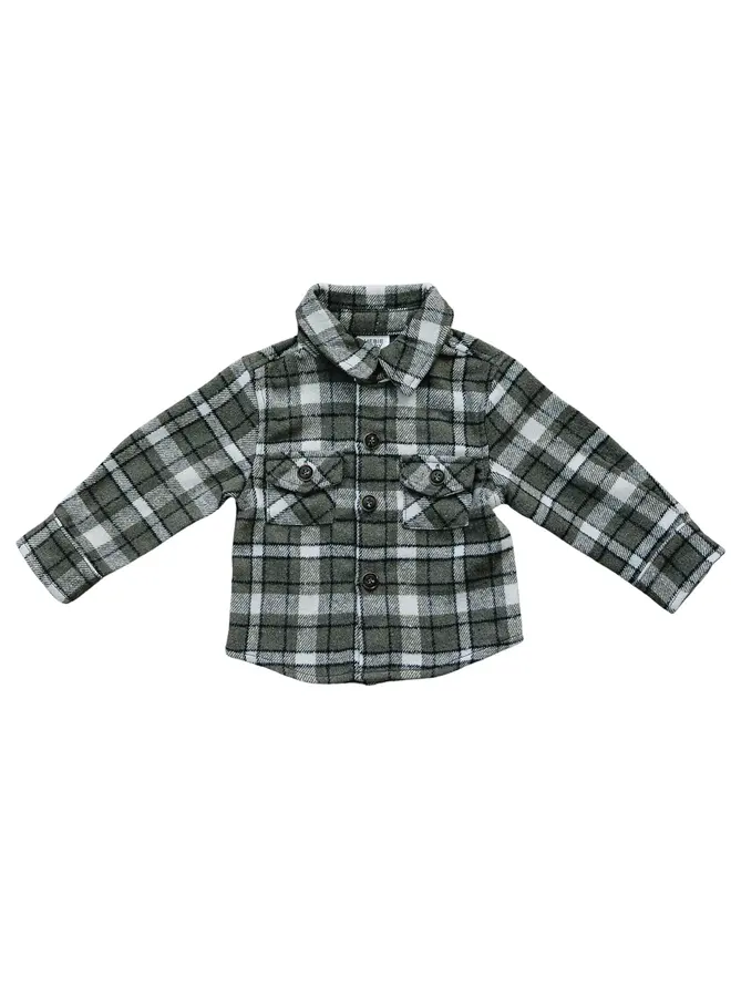 Charcoal Flannel Shacket