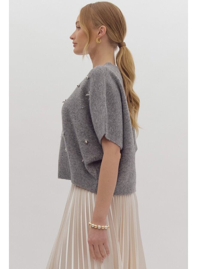 Bow Pearl Sweater