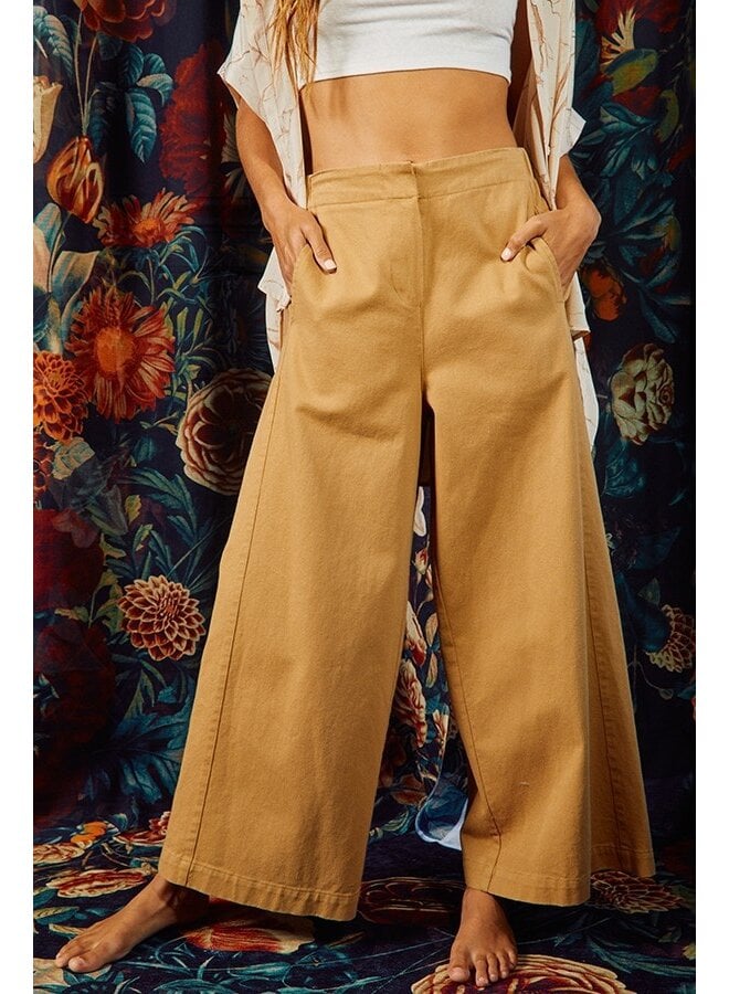 Taupe Wide Leg Pant