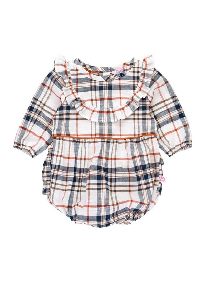 Harvest Plaid Bubble Romper