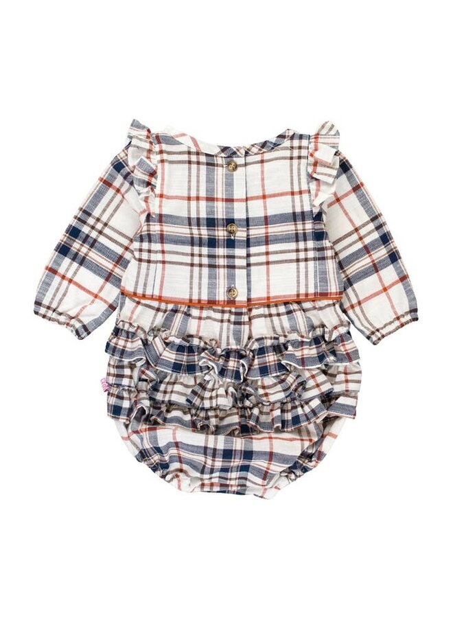 Harvest Plaid Bubble Romper