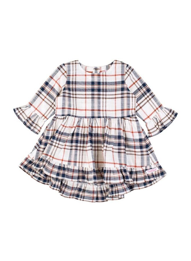 Harvest Plaid Ruffle Dress