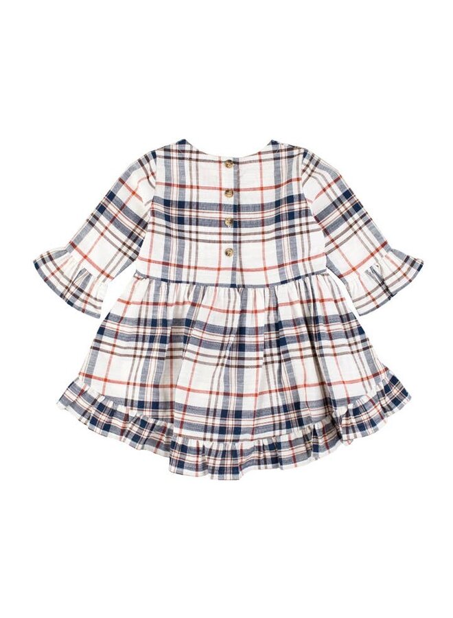 Harvest Plaid Ruffle Dress