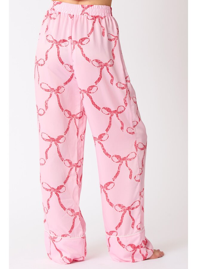 Satin Ribbon Pajama Pants