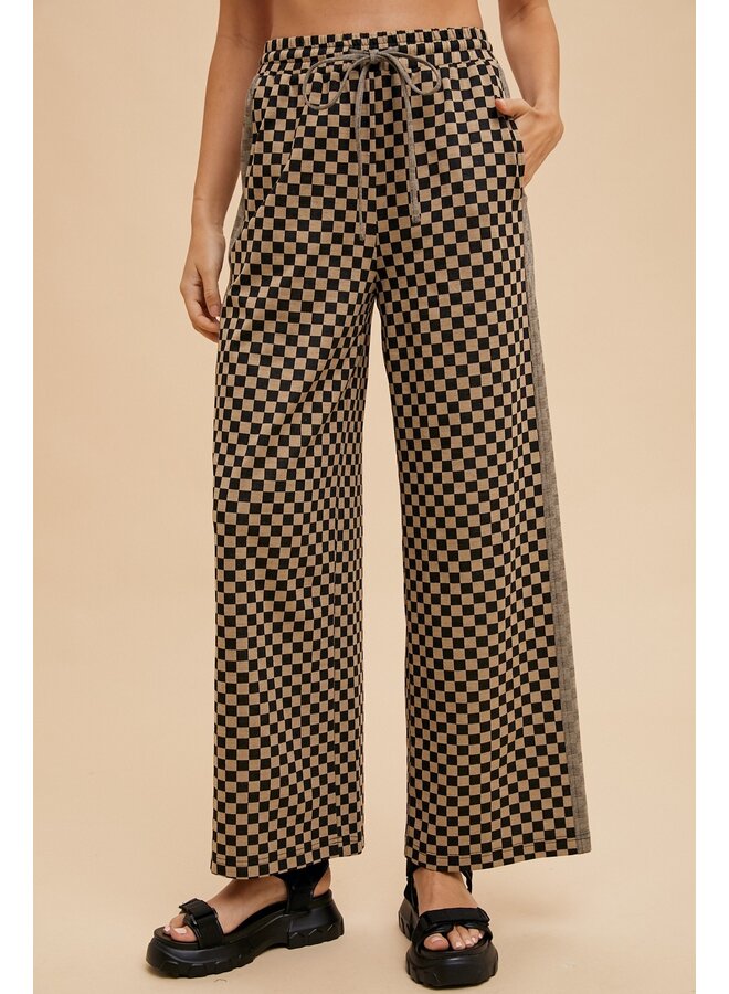 Checkerboard Panel Pants