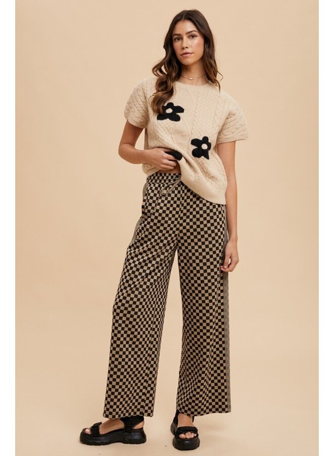 Checkerboard Panel Pants