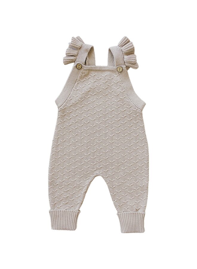 Ruffle Knit Overalls