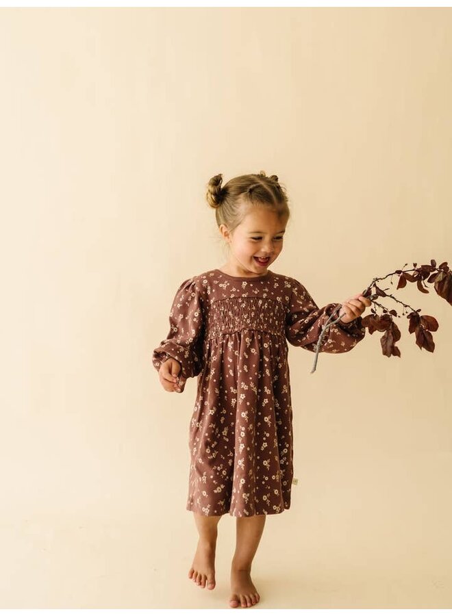 Winter Bloom Smocked Dress