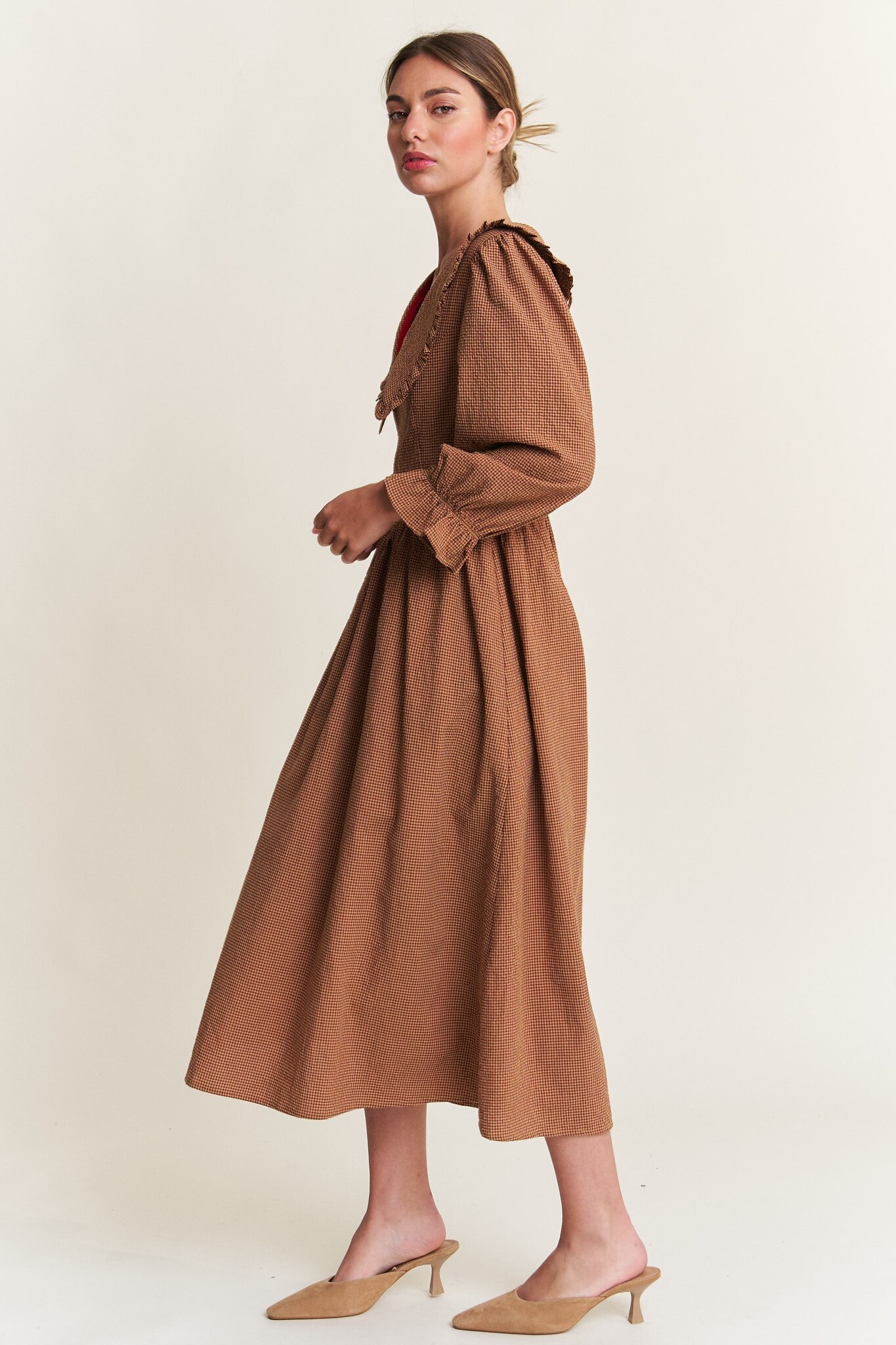 Peter Pan Collared Midi Dress Kirby s Kloset