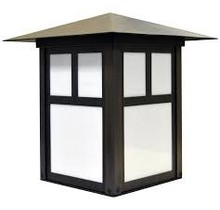 Alliance MR16 Post Light Aged Brass Finish with Frosted Panels (POST100)