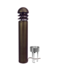 Alliance Outdoor Lighting Alliance Outdoor Lighting Bollard Light, Solid Brass Housing, Aluminum Post, Aged Brass Finish with Mounting Hardware (G4 Bipin) 350 Lumens Included