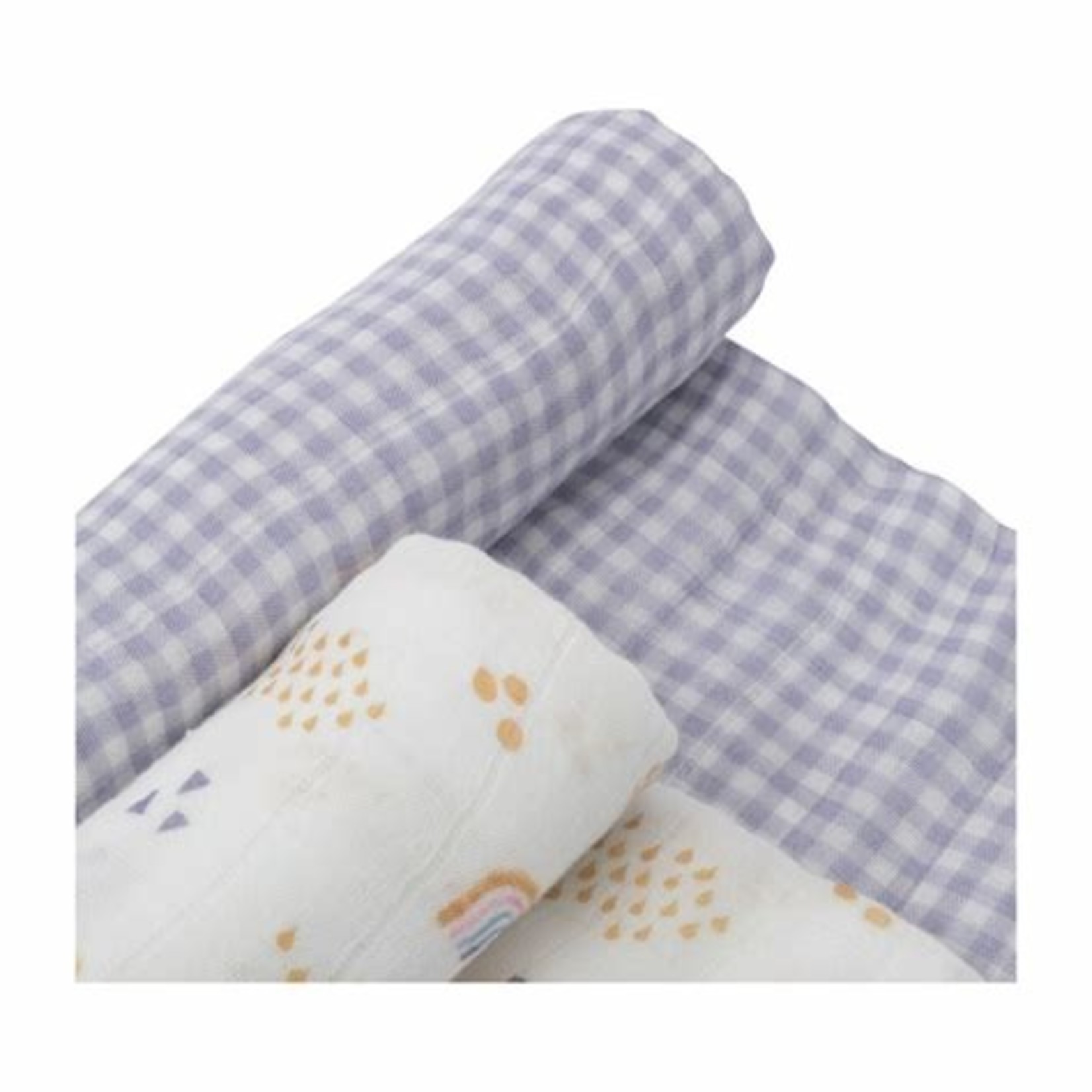 Swaddle 2 Pack Rainbow Gingham