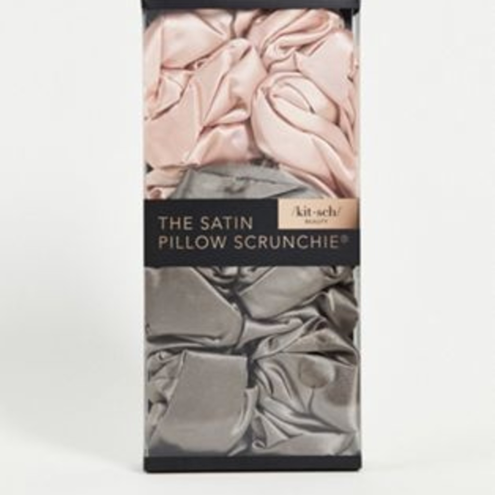 Satin Sleep Pillow Scrunchies Blush/Grey