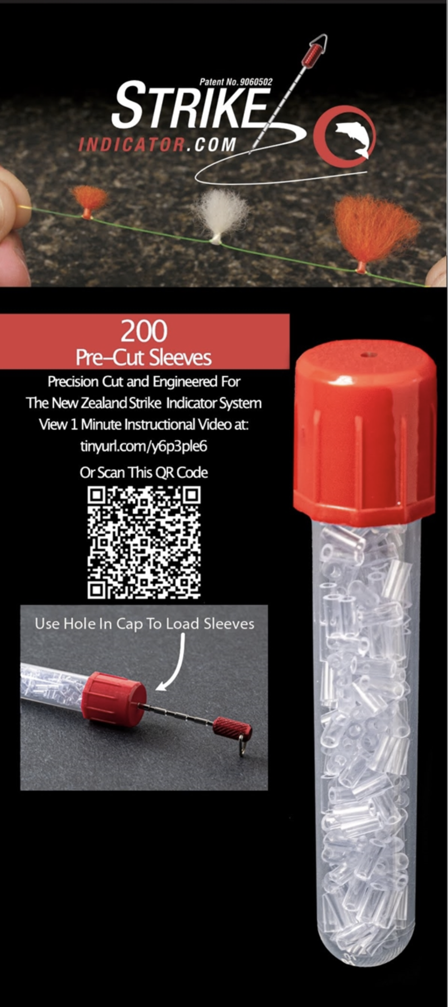 New Zealand Strike Indicator PreCut Sleeves and Vial Golden Fly Shop