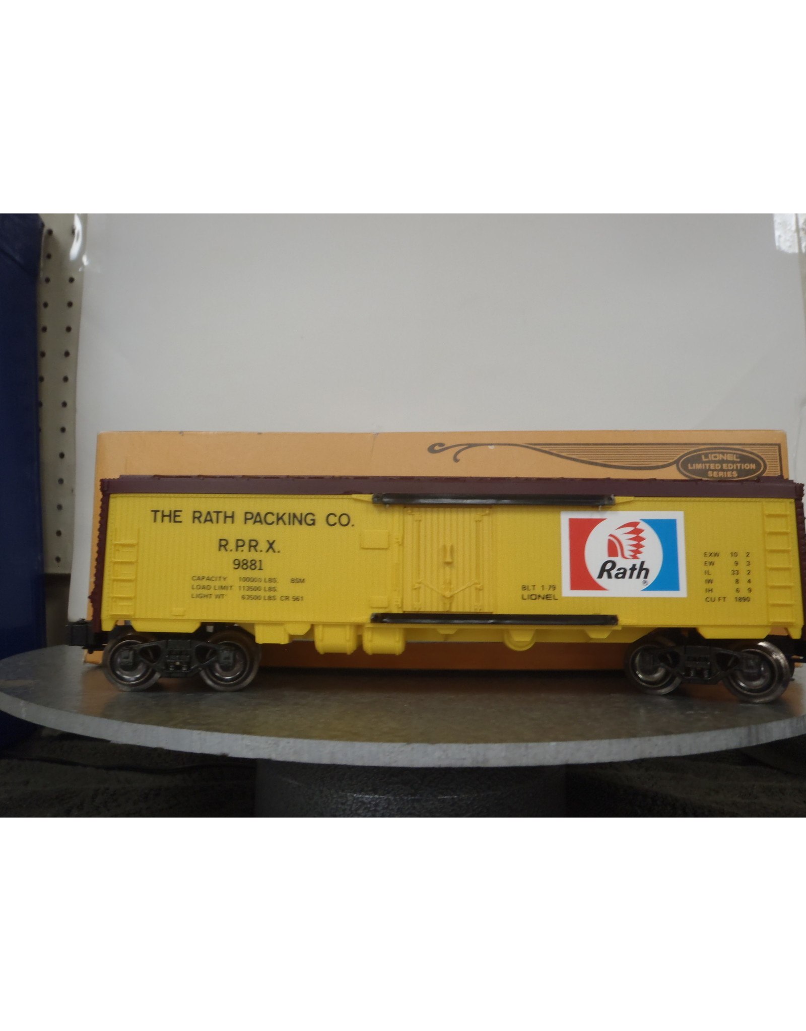 Lionel Reefer Rath Packing Limited Edition 9891