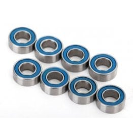 Traxxas Ball bearings, blue rubber sealed (4x8x3mm) (8)
