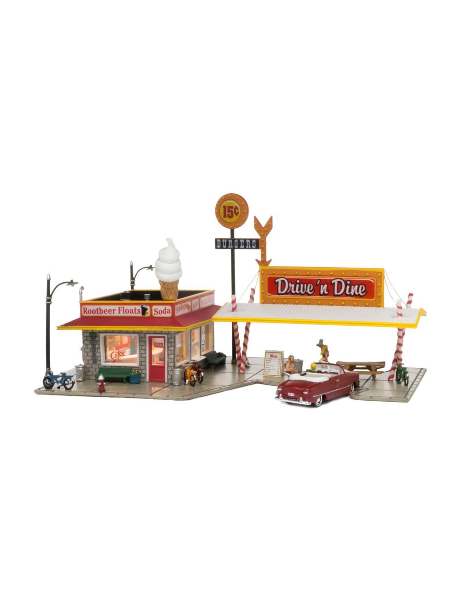 Woodland Scenics Drive n' Dine - Built-&-Ready Landmark Structures(R) -- Assembled - 7-3/4 x 5-1/4"  19.7 x 13.3cm